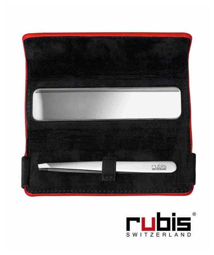 Rubis Switzerland Pince Piler Mors Biais Inox Et Tui Cuir Rouge