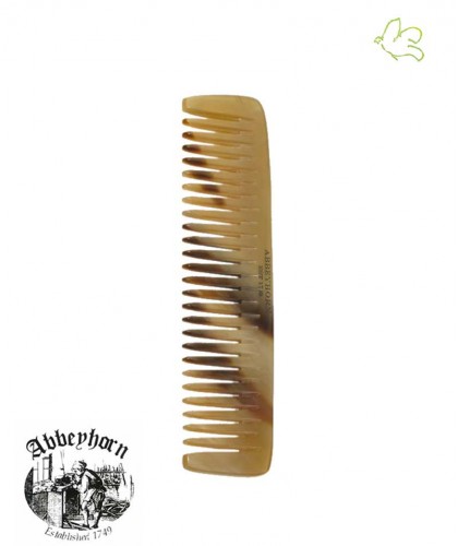 Petit Peigne en corne Abbeyhorn - mini (10,5 cm) cheveux barbe homme femme bébé finition soignée