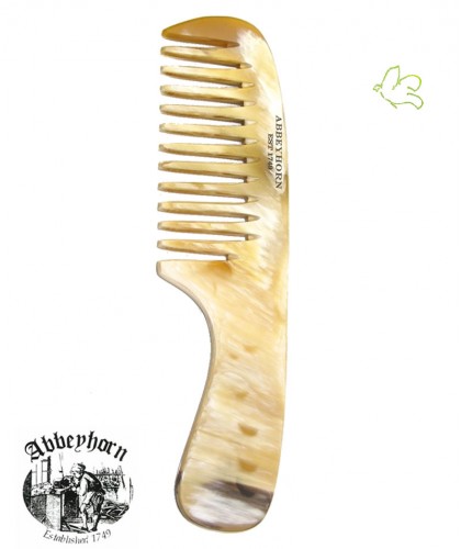 ABBEYHORN Horn Comb wide single tooth with handle (19 cm)