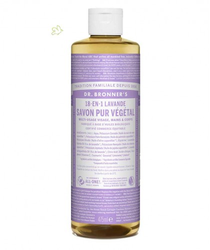 Dr. Bronner Liquid Soap Lavender Organic 475ml - 16 oz.