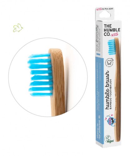 Bamboo Toothbrush Humble Brush Kids - blue recyclable