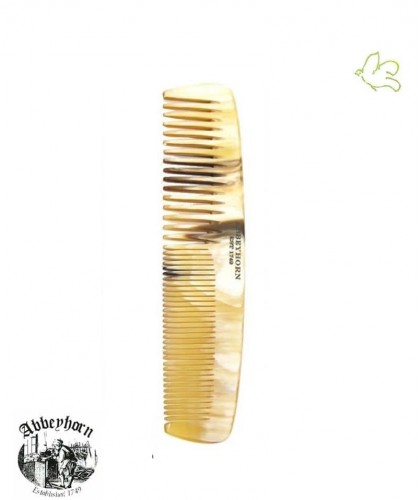 Abbeyhorn Peigne en corne à double denture (13 cm) cheveux et barbe