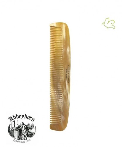 Abbeyhorn Peigne en corne naturelle (15 cm) cheveux barbe fait main l'Officina Paris