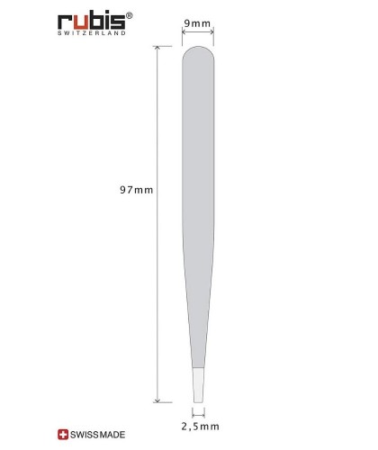 RUBIS Switzerland Pince à Épiler Classic mors biais Étoiles Inox sourcils