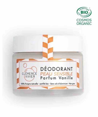 Natural Deodorant Vanilla Sensitive skin organic Clémence & Vivien