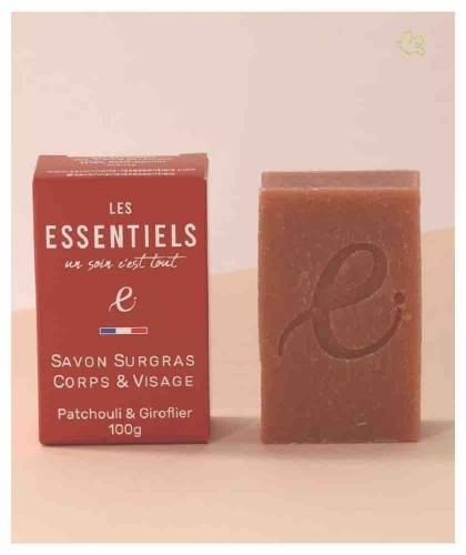 Organic moisturizing soap Patchouli acne oily skin certified cosmetics Provence Les Essentiels