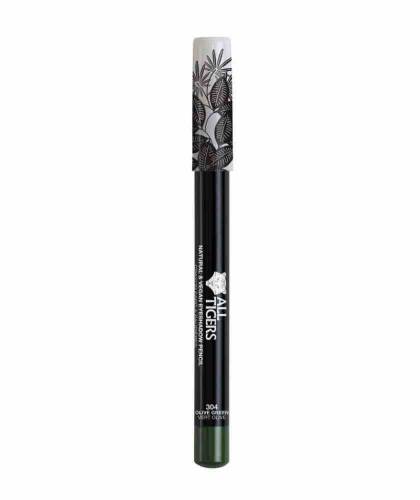 ALL TIGERS Eyeliner Eyeshadow Pencil OLIVE GREEN 304 natural vegan l'Officina Paris