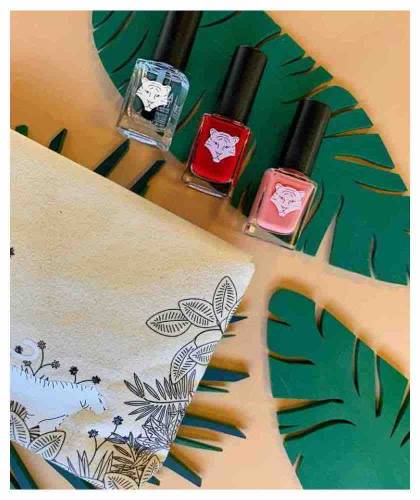 red nail polish Makeup pouch manicure ALL TIGERS gift set natural & vegan l'Officina Paris