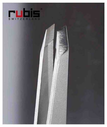 RUBIS Switzerland Pince à Épiler Classic mors biais Étoiles Inox sourcils