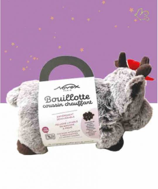 Bouillotte Peluche Coussin Chauffant  déhoussable micro-ondes Novex l'Officina Paris