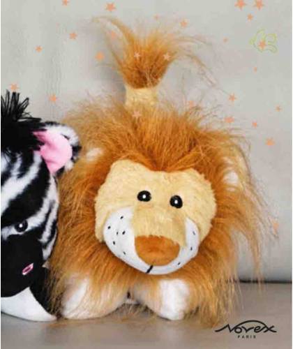 Bouillotte Peluche Coussin Chauffant LION déhoussable micro-ondes Novex l'Officina Paris