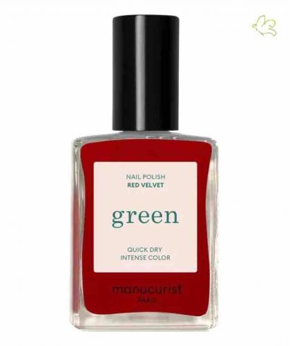 Geschenk Set roter Nagellack Green™ Manucurist Red Velvet Gold Glitter Pailletten Weihnachten Glamour Ready to Party