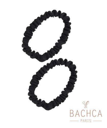 Silk Scrunchies Black BACHCA Paris Hair Accessories Hairstyle