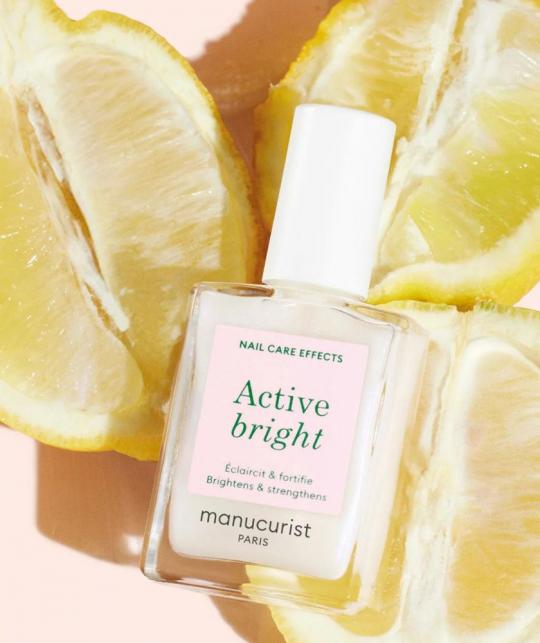 Active Bright aufhellender Pflege-Nagellack Manucurist Green clean nails Manikuere Zitronensäure Naturkosmetik