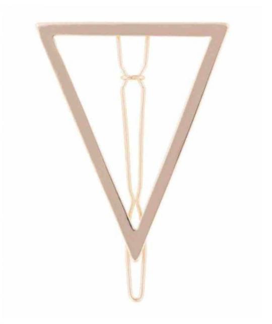 BACHCA Paris Barrette Triangle cuivrée métal or rose coiffure demi-queue l'Officina