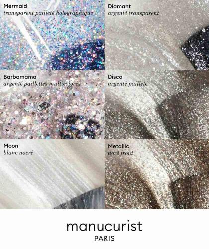 Manucurist GREEN Nail Polish  shimmer pearly glitter oyster nails  l'Officina Paris