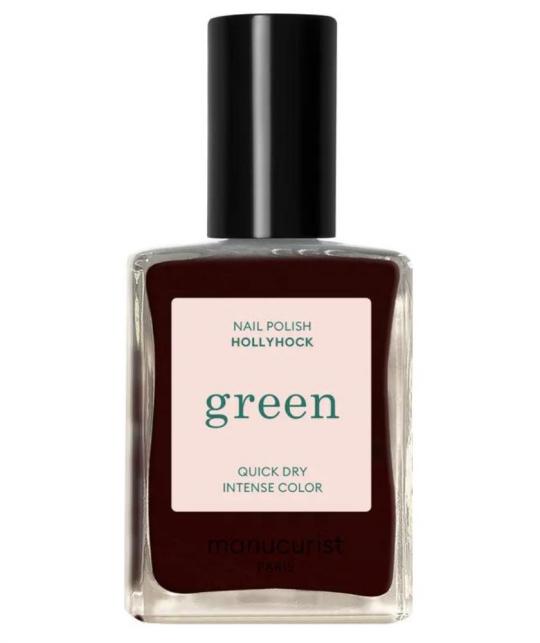 deep red Nail Polish GREEN Manucurist Hollyhock red black l'Officina Paris