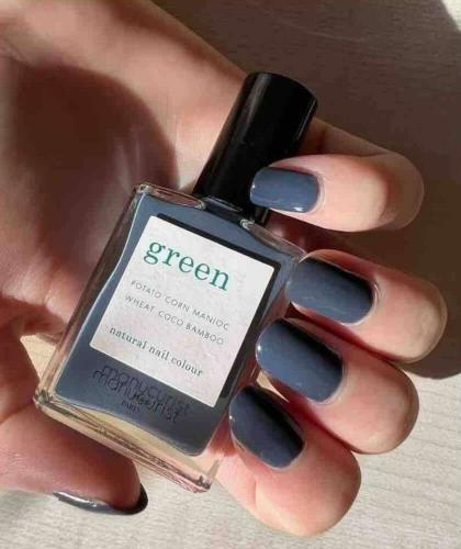 Vernis MANUCURIST GREEN Poppy Seed gris bleu l'Officina Paris