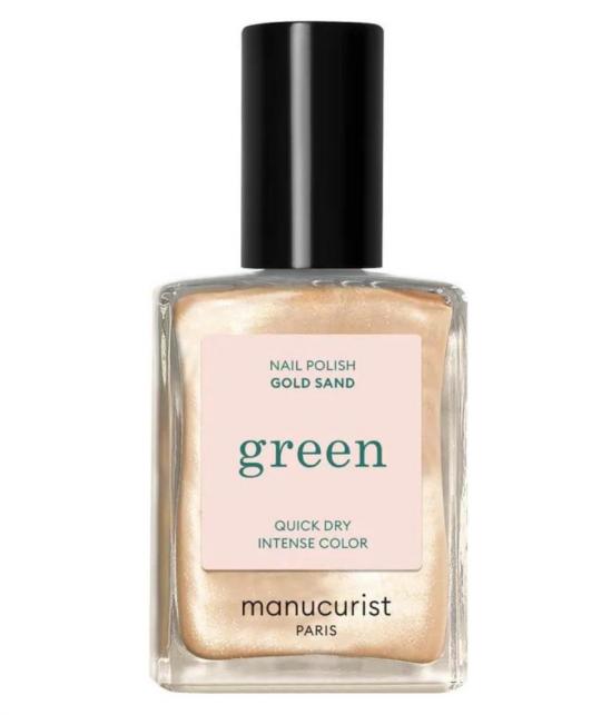 Vernis Manucurist GREEN Gold Sand jaune clair irisé or doré l'Officina Paris