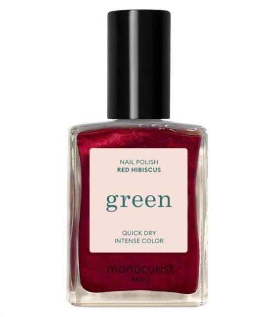 Vernis Green Manucurist rouge irisé Red Hibiscus l'Officina Paris