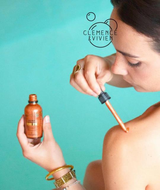 Clémence & Vivien Golden Shimmer Dry Body Oil organic cosmetics l'Officina Paris