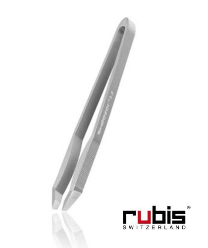 Pince à Épiler RUBIS Sweezer 2.0 Sourcils mors biais Argent aluminium recyclable Switzerland