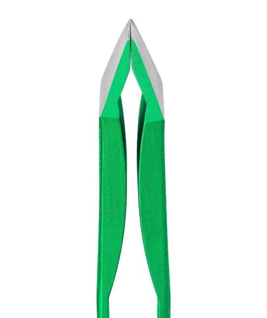 RUBIS Switzerland Tweezers eyebrows Sweezer 2.0 green aluminium slanted tips