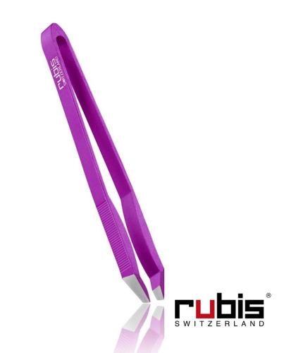 RUBIS Pince à Épiler Sweezer 2.0 Sourcils mors biais violet aluminium recyclable Switzerland