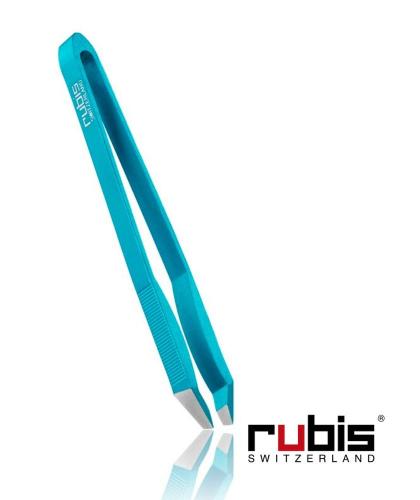 Profi Pinzette RUBIS Switzerland Sweezer 2.0 blau Augenbrauen Aluminium recyclebar