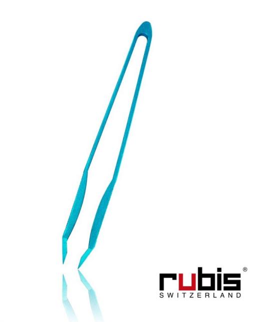 RUBIS Switzerland Pince à Épiler Sweezer 2.0 Sourcils mors biais bleu aluminium recyclable