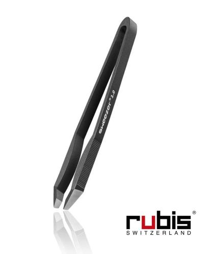 Tweezers eyebrows Sweezer 2.0 RUBIS Switzerland slanted tips black