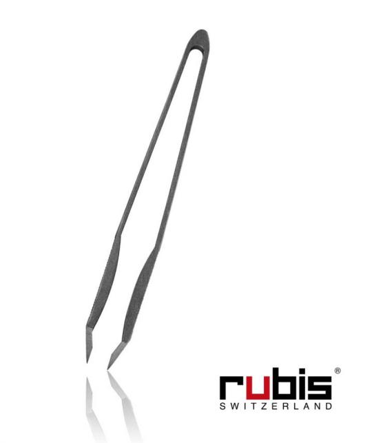 RUBIS Switzerland Pince à Épiler Sweezer 2.0 Sourcils mors biais noir aluminium recyclable