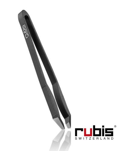 RUBIS Pince à Épiler Sweezer 2.0 Sourcils mors biais noir aluminium recyclable Switzerland