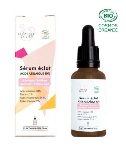 Clémence & Vivien Sérum Éclat Acide azélaïque cosmétique bio peau mixte acné l'Officina Paris