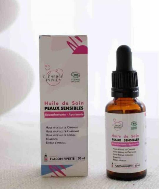 Natural Facial Oil sensitive skin Organic cosmetics Clémence & Vivien l'Officina Paris