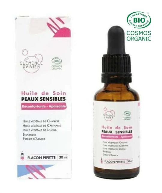 Natural Facial Oil sensitive skin Organic cosmetics Clémence & Vivien l'Officina Paris