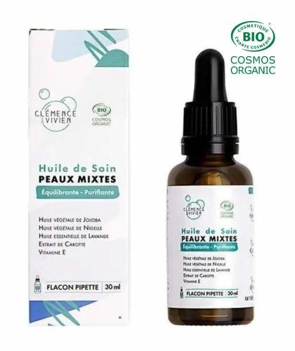 organic Facial Oil combination skin oily acne Clémence & Vivien natural skincare routine l'Officina Paris