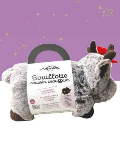 Bouillotte Peluche Coussin Chauffant animal déhoussable micro-ondes l'Officina Paris