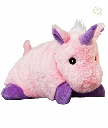 Bouillotte Peluche Coussin Chauffant LICORNE rose déhoussable micro-ondes Novex l'Officina Paris