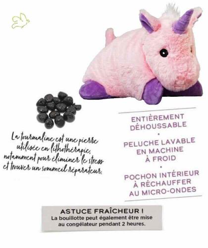 Stuffed Animal Heating Pillow - UNICORN pink removable microwave l'Officina Paris gift kids