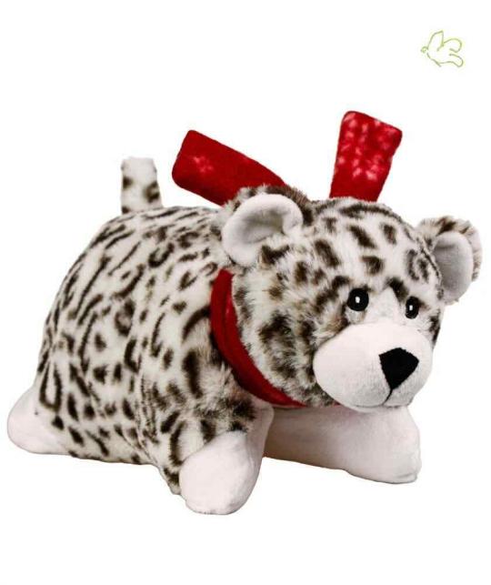 Stuffed Animal Heating Pillow BABY LEOPARD removable microwave l'Officina Paris gift kids