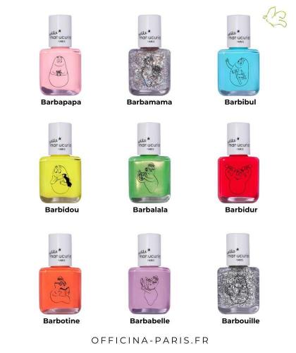 Kids Nail Polishes BARBAPAPA Petite Manucurist Box Family colors