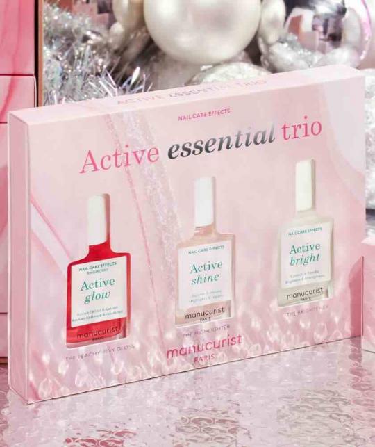 Nail care manicure Gift Set Active™ Essential Trio Manucurist 3 nail care polishes natural beauty l'Officina Paris