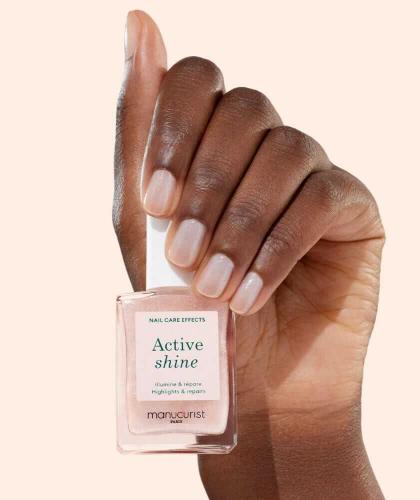 Active Shine Manucurist vernis soin highlighter illumine et répare beige nacré ongles naturels l'Officina Paris