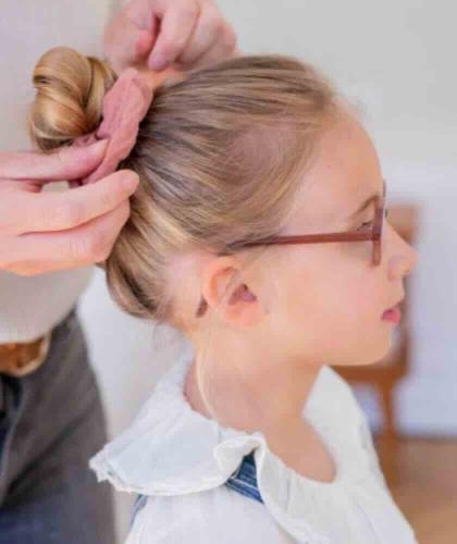 Chouchou Gaze de Coton rose BACHCA accessoire cheveux coiffure l'Officina Paris