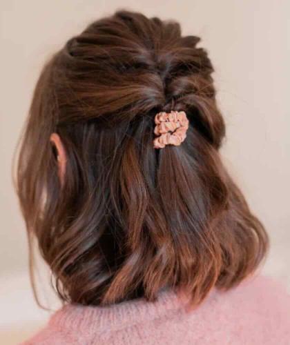 Chouchous en Soie Set de 2 - rose BACHCA accessoire cheveux coiffure l'Officina Paris