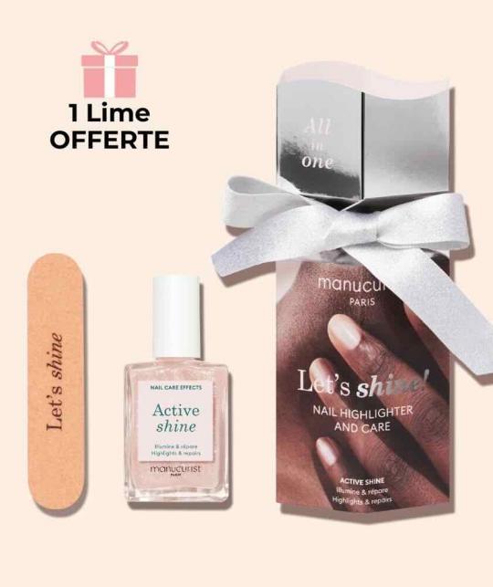 Active Shine Manucurist Cracker coffret cadeau Noël manucure soin ongles vernis Green lime