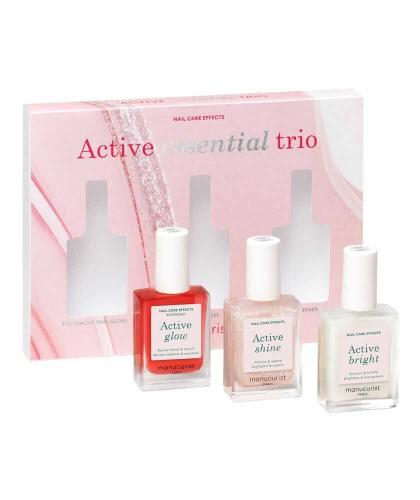 Nail care manicure Gift Set Active™ Essential Trio Manucurist 3 nail care polishes natural beauty l'Officina Paris