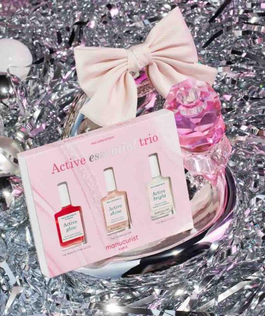 Nail care manicure Gift Set Active™ Essential Trio Manucurist 3 nail care polishes natural beauty l'Officina Paris