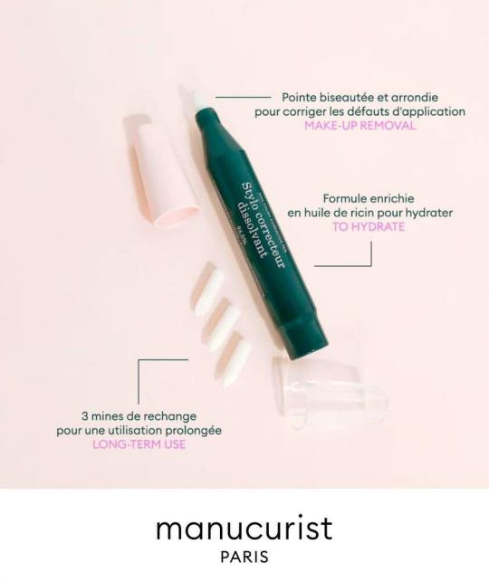 Manucurist Stylo Correcteur Dissolvant vernis ongles l'Officina Paris